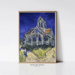 The Church at Auvers by Vincent van Gogh  Impressionist Landscape Painting  Country Art Print  Printable Wall Art  Digit