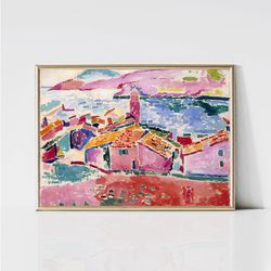 henri matisse view of collioure modern painting colorful poster print eclectic abstract print printable wall art di