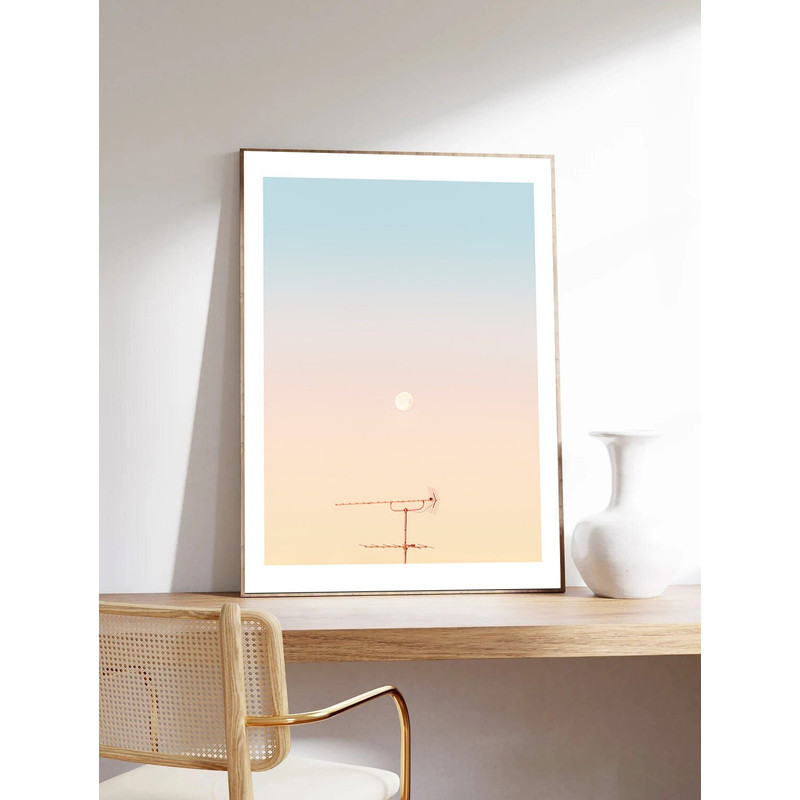 Moon Signal by Laura Sanchez, Sky Photo, Moon, Minimalist, museum quality paper.jpg