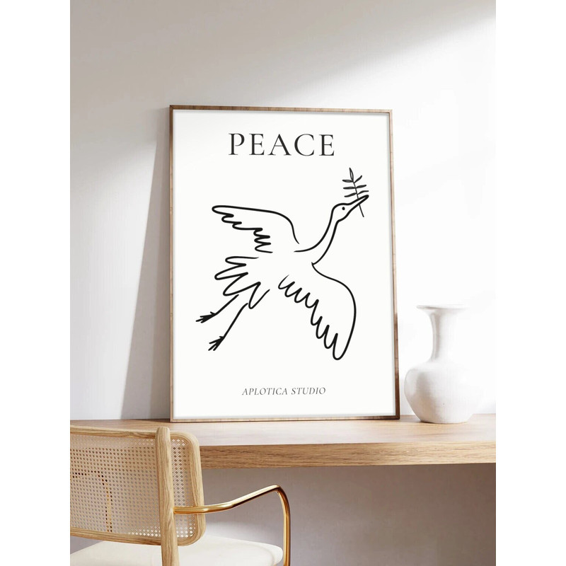 Minimalist poster, Bastien Bouta, Peace, Abstract art, Museum quality art printing on paper.jpg