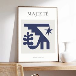minimalist poster, bastien bouta, majesty, abstract art, museum quality art printing on paper