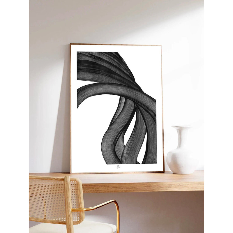 Minimalist poster, abstract art, black and white, The eye, Art print on museum quality paper-1.jpg