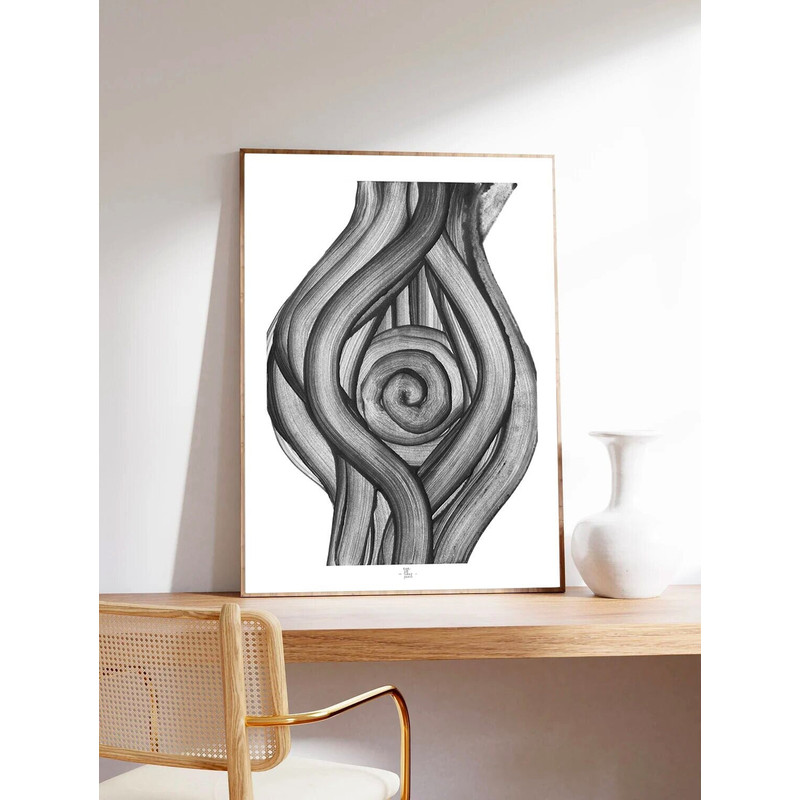 Minimalist poster, abstract art, black and white, The eye, Art print on museum quality paper-13.jpg