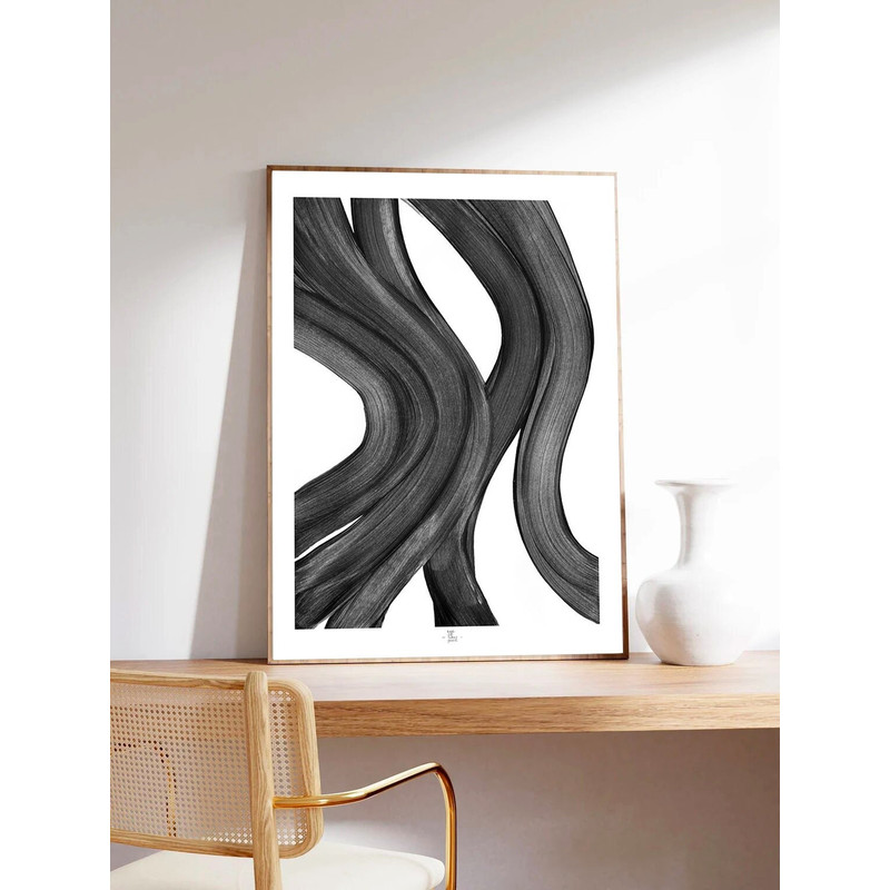 Minimalist poster, abstract art, black and white, The eye, Art print on museum quality paper-14.jpg