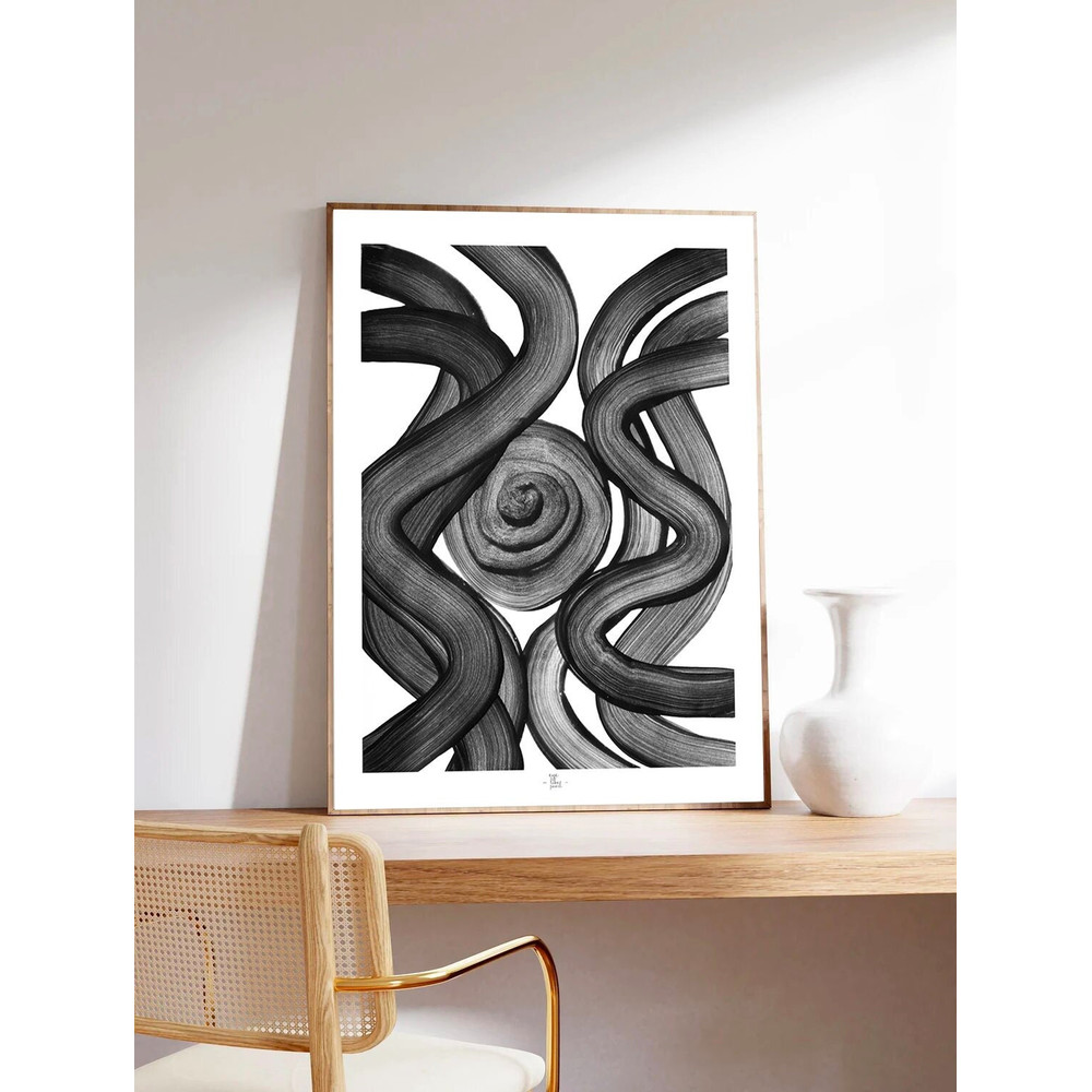 Minimalist poster, abstract art, black and white, The eye, Art print on museum quality paper-16.jpg