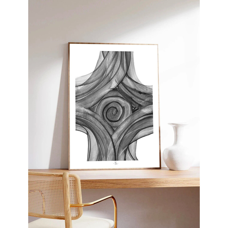 Minimalist poster, abstract art, black and white, The eye, Art print on museum quality paper-17.jpg