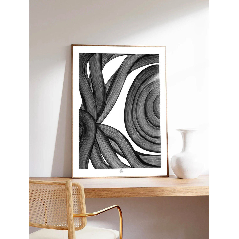 Minimalist poster, abstract art, black and white, The eye, Art print on museum quality paper-18.jpg