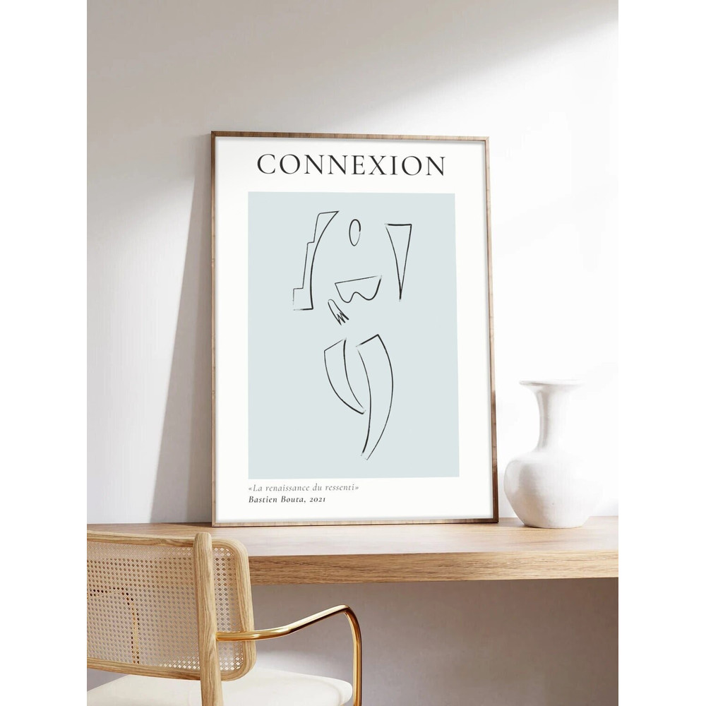Minimalist poster, Bastien Bouta, Connection, Abstract art, Museum quality art printing on paper.jpg