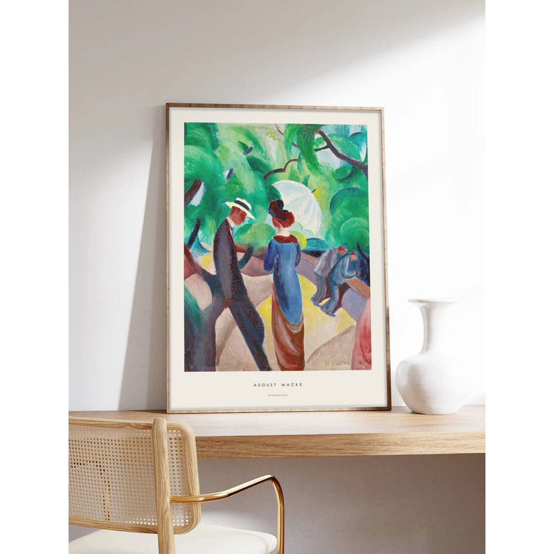 Macke Poster, Promenade, August Macke Poster, Exhibition Poster, Art Print on Museum Quality Paper.jpg