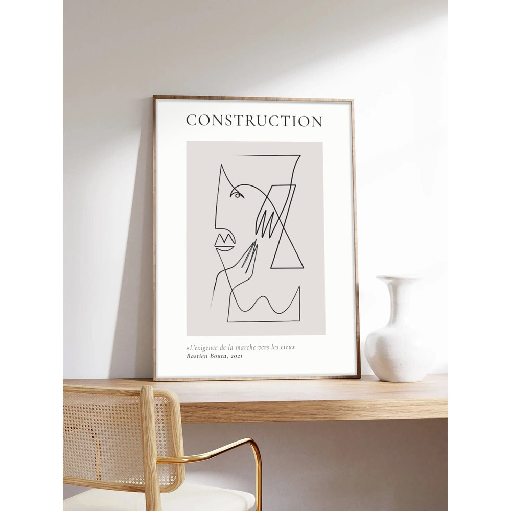 Minimalist poster, Bastien Bouta, Construction, Abstract art, Art printing on museum quality paper.jpg