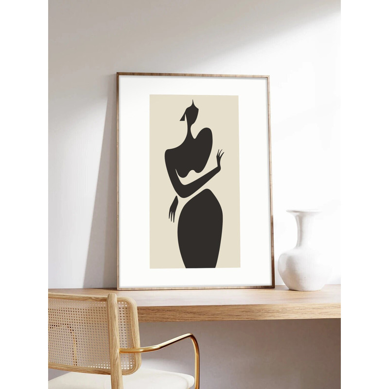 Minimalist poster, Bastien Bouta, Femme Debout, Abstract art, Art printing on museum quality paper-1.jpg