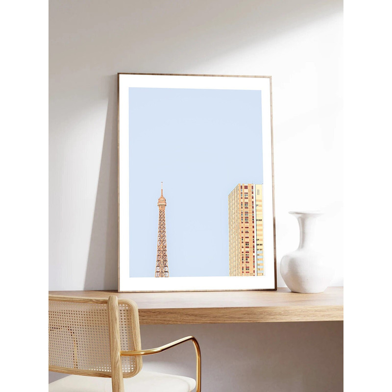 Paris Poster, Tower Duo by Laura Sanchez, Tower, Paris Photography, Minimalist, museum quality paper.jpg