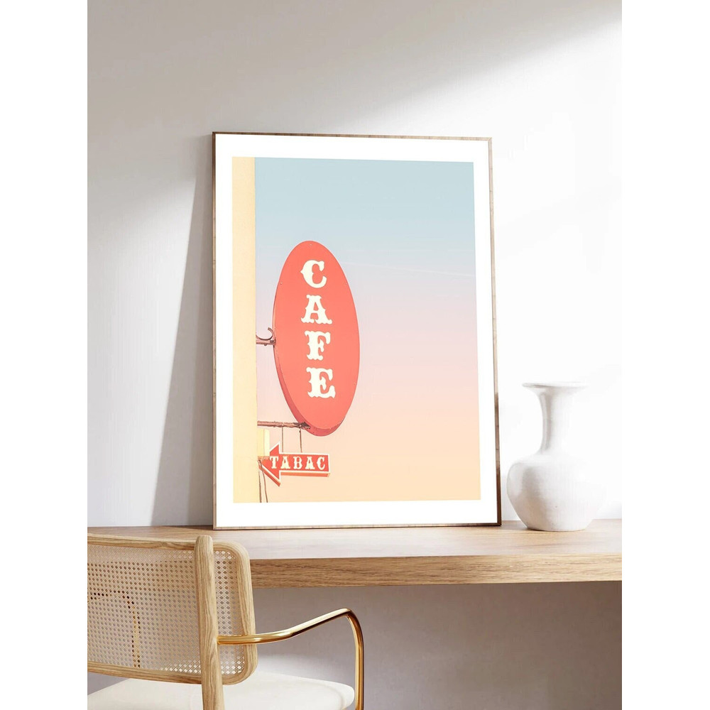 Paris Poster, French Café by Laura Sanchez, Café, Paris Photography, Minimalist, museum quality paper.jpg
