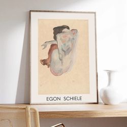 schiele poster, women's poster, egon schiele, exhibition poster, museum quality art printing on paper