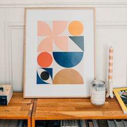 minimalist poster, bastien bouta, abstract forms 1, abstract art, art printing on museum quality paper