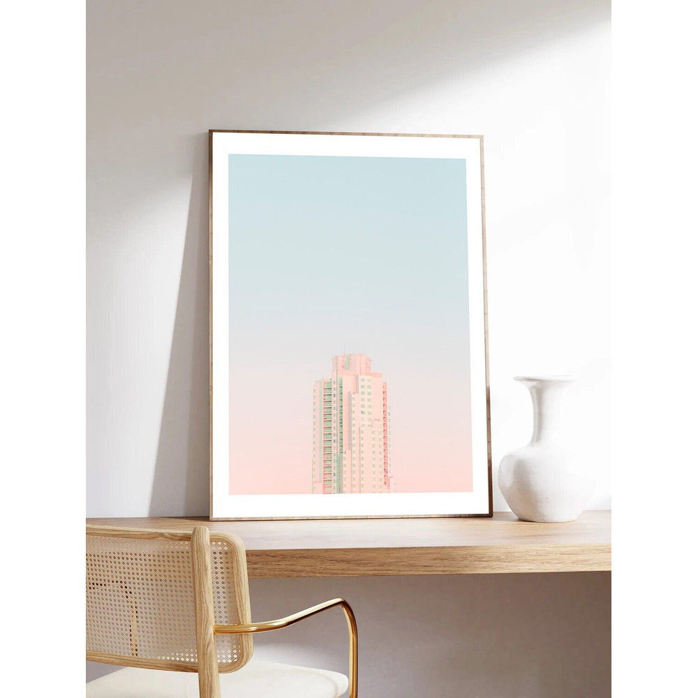 Paris poster, Cyber Tower by Laura Sanchez, Tower, Paris photography, Minimalist, museum quality paper.jpg