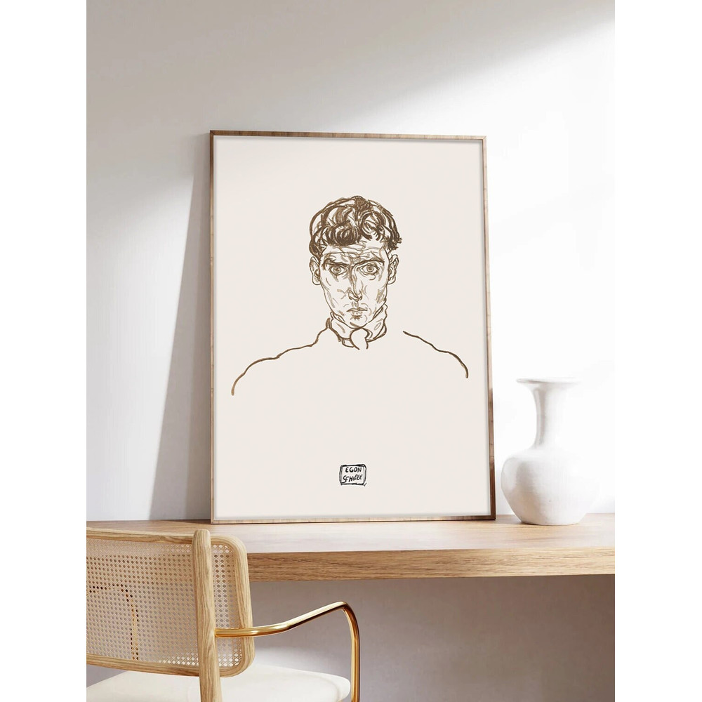 Schiele Poster, Minimalist Poster, Egon Schiele, Exhibition Poster, Museum Quality Art Printing on Paper.jpg