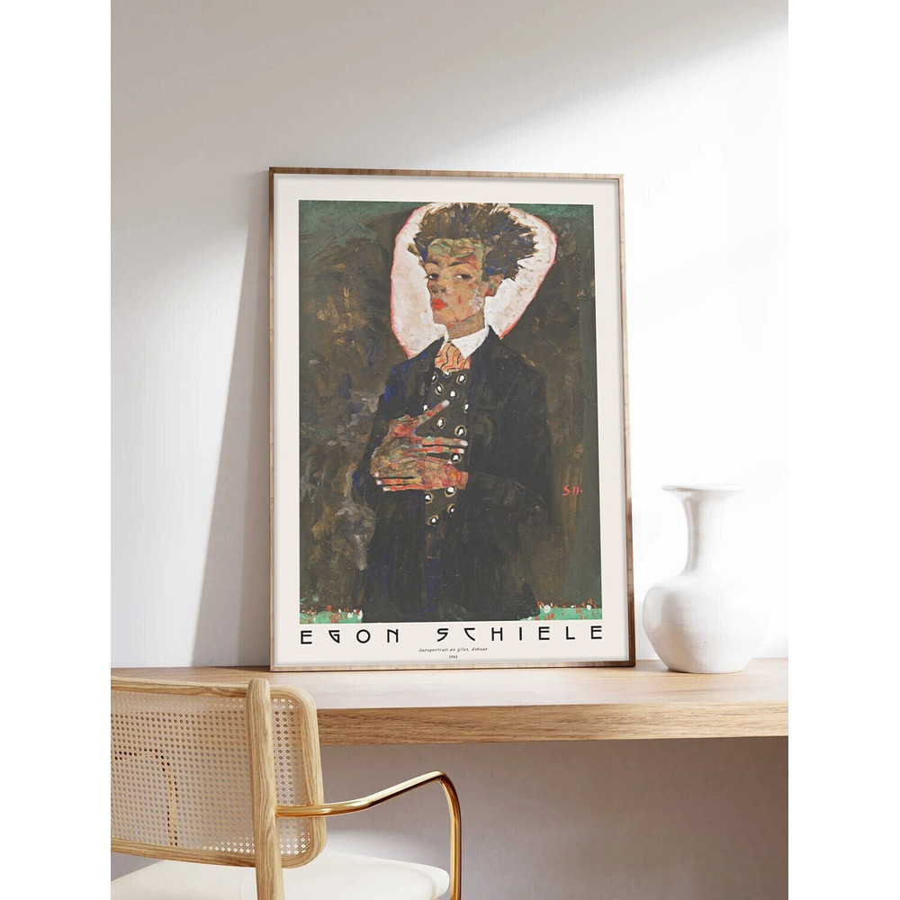 Schiele Poster, Schiele Portrait, Egon Schiele, Exhibition Poster, Museum Quality Art Printing on Paper-1.jpg