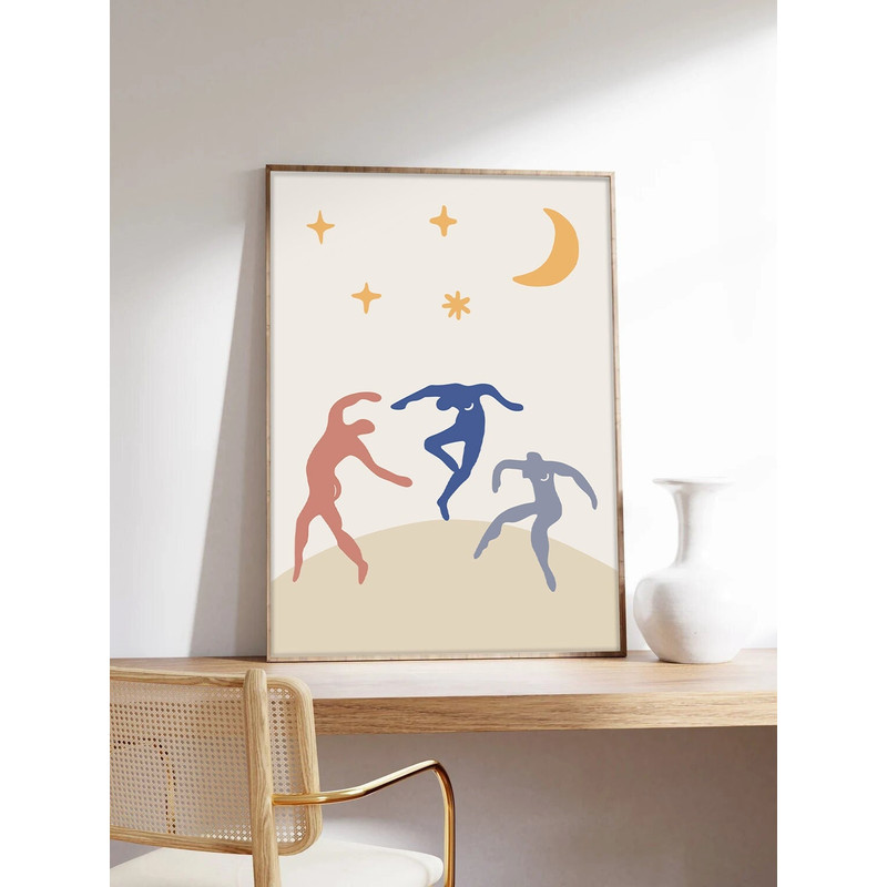 Minimalist poster, Matisse, cut papers, cuts out, Abstract art, dance, Museum quality art printing on paper.jpg