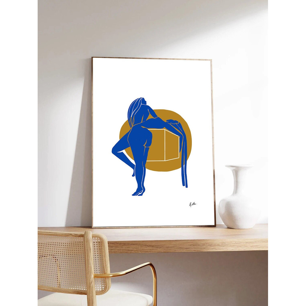 Nude poster, Matisse inspired, by Michelle Macnamara, Impressionism, Fine art print on museum quality paper.jpg