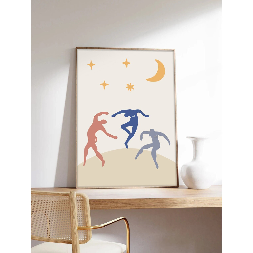 Minimalist poster, Matisse, cut papers, cuts out, Abstract art, dance, Museum quality art printing on paper-1.jpg