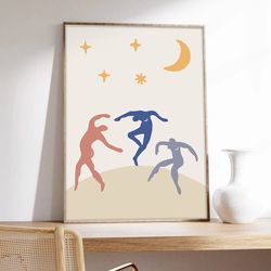 minimalist poster, matisse, cut papers, cuts out, abstract art, dance, museum quality art printing on paper-1