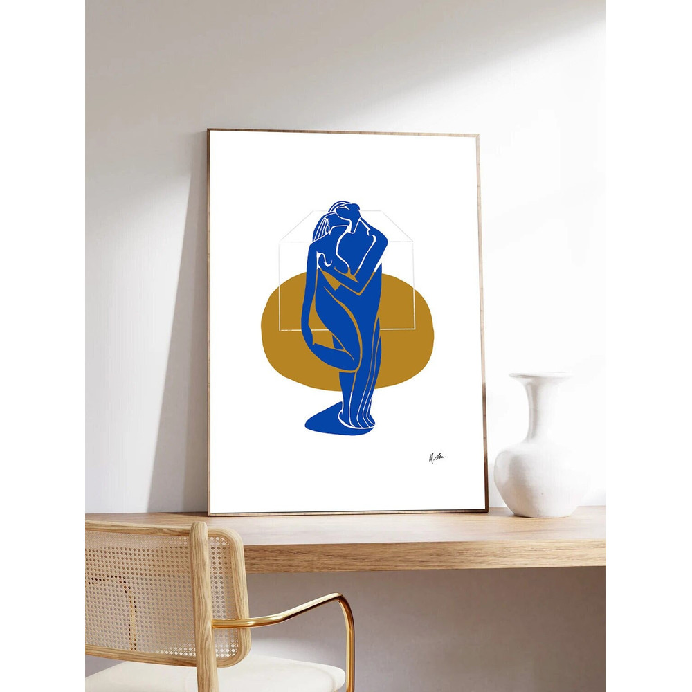 Nude poster, Matisse inspired, by Michelle Macnamara, Impressionism, Fine art print on museum quality paper-4.jpg