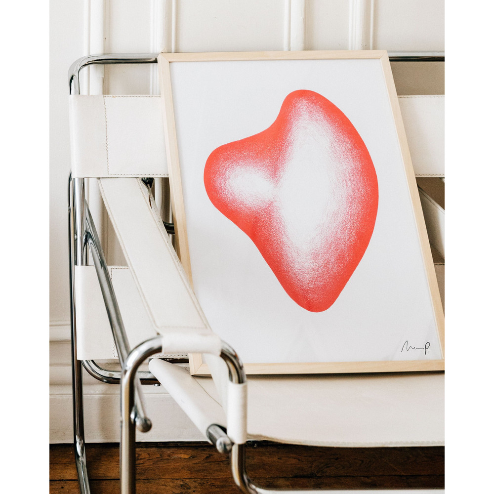 Minimalist art, Art poster, Abstract painting, by Marc Palmade, Blue abstract art, Art print on museum quality paper.jpg