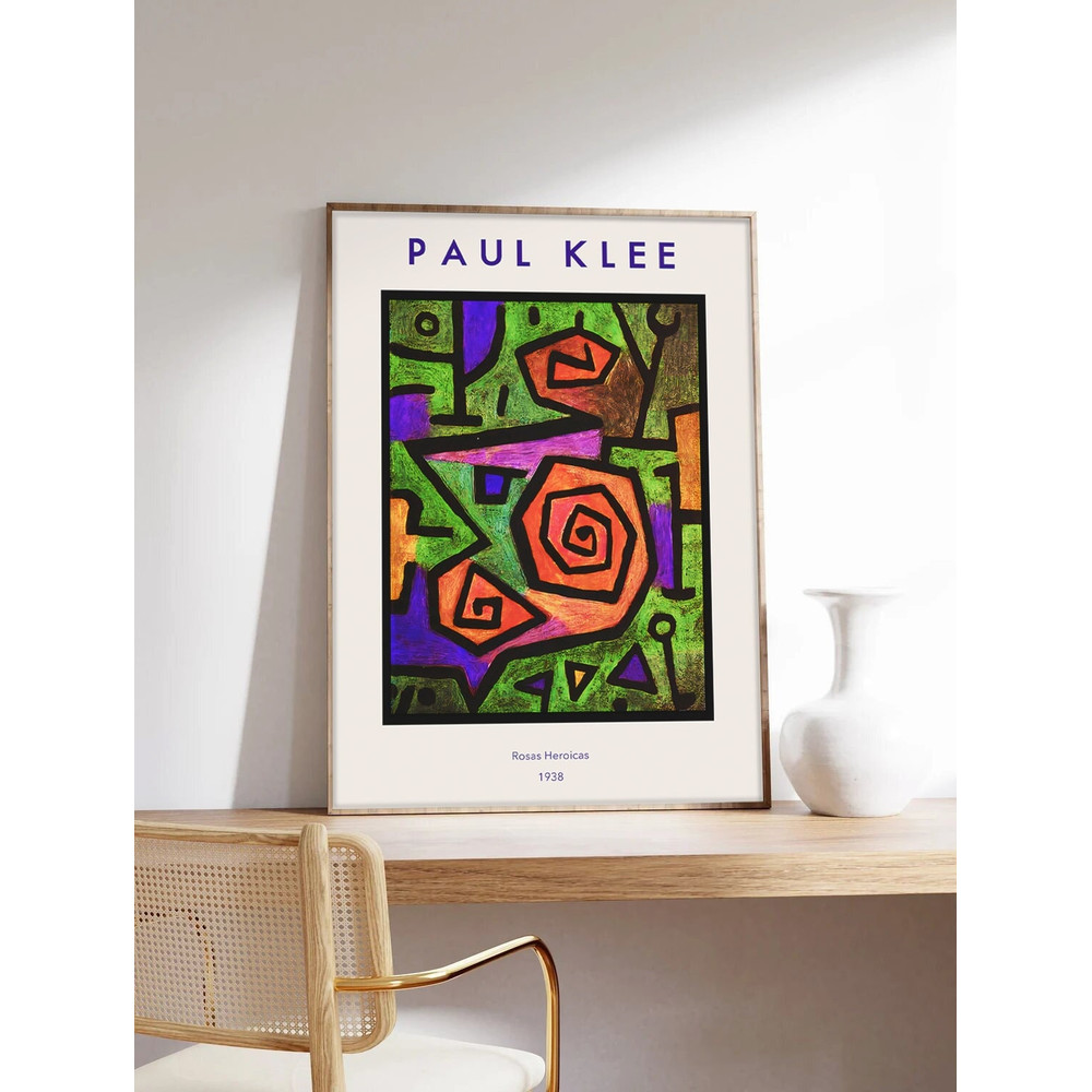 Paul Klee Poster, Abstract Art, Klee Poster, Rosas Heroicas, Exhibition Poster, Museum Quality Art Printing on Paper.jpg