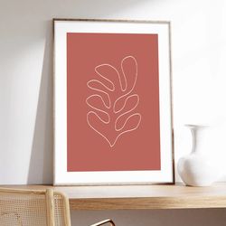 minimalist poster, matisse, one line poster, cut papers, one line, abstract art, museum quality art printing on paper