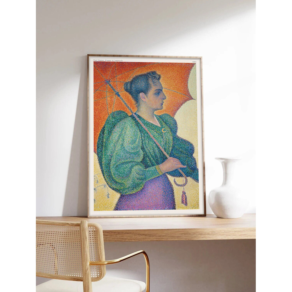 Poster Signac, Paul Signac, Impressionism, Woman with umbrella, Exhibition poster, Art printing on museum quality paper.jpg