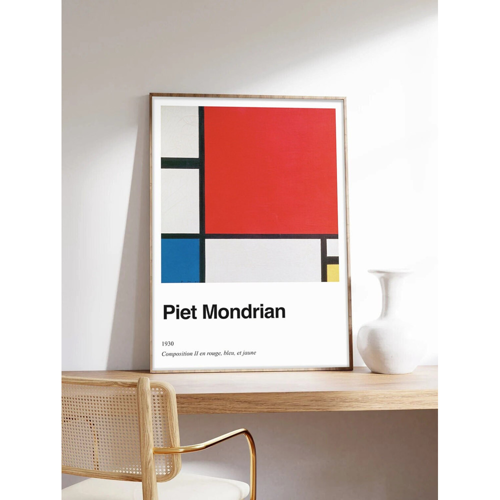 Mondrian Poster, Abstract Art, Abstract Poster, Minimalist Poster, Exhibition Poster, Museum Quality Art Printing on Paper.jpg