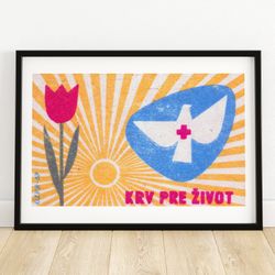 blood for life - matchbox print - aesthetic wall art - vintage art - matchbox wall poster - vintage poster print