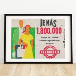 18 million of us - matchbox print - aesthetic wall art - vintage art - matchbox wall poster - vintage poster print