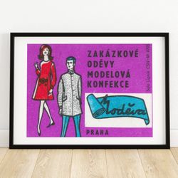 custom clothes store - matchbox print - aesthetic wall art - vintage art - matchbox wall poster - vintage poster print