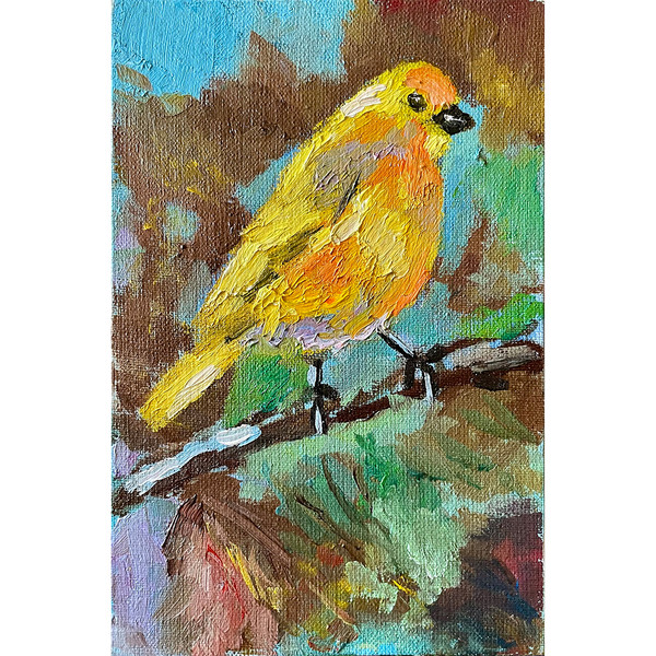 yellow bird painting 7