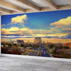 City Landscape Paper Art, Cityscape Wall Art, City Wall Paper, Sky Landscape Art, Patterns And How To, View Paper Craft,