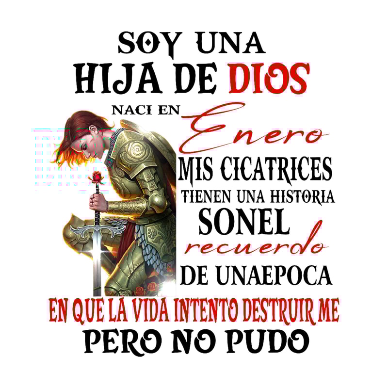 Knight Templar Spanish Soy Hija De Dios Enero Birthday.png