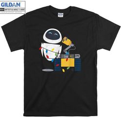 Wall-E Eve Christmas Light Wrap T-shirt Hoodie Kids Child Tote Bag Tshirt S-M-L-XL-XXL-3XL-4XL-5XL Gildan Oversized Men