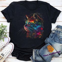 Vintage Galaxy Cat T-Shirt, Space Cat Shirt, Cat Unisex Shirt, Astronaut Cat Vintage Shirt, Cat Lover Shirt, Funny Cat S