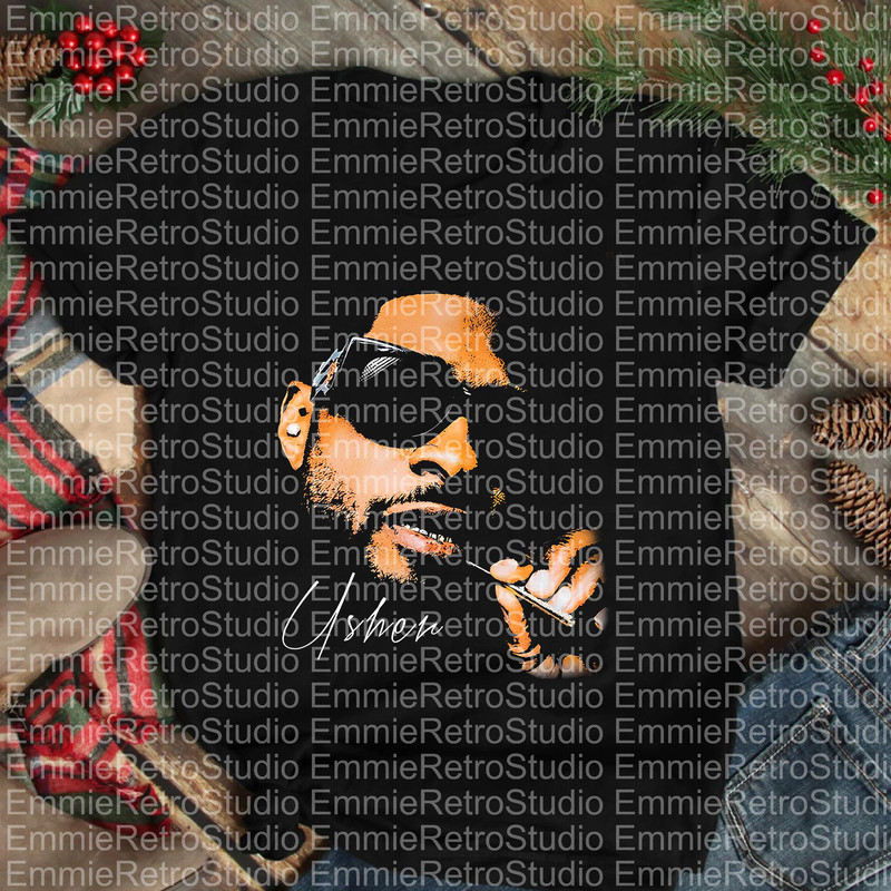 Usher Graphic TShirt Design PNG DTF Poster PNG Printable Bootleg Tee Shirt Design Instant Downloa 0