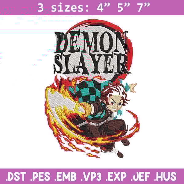 Demon slayer poster Embroidery Design, Demon slayer Embroidery, Embroidery File, Anime Embroidery, Digital download.jpg