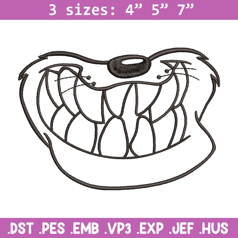 Dog black white embroidery design, cartoon embroidery, cartoon design, Embroidery file, cartoon shirt, Instant download.jpg