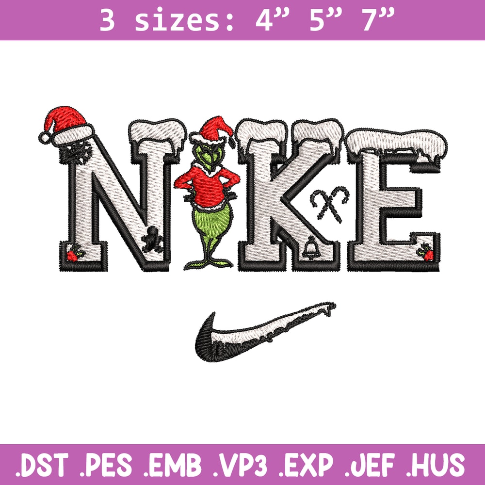 Nike Logo Grinch Merry Christmas Embroidery design, Grinch Embroidery, Nike design, Embroidery File, Digital download..jpg