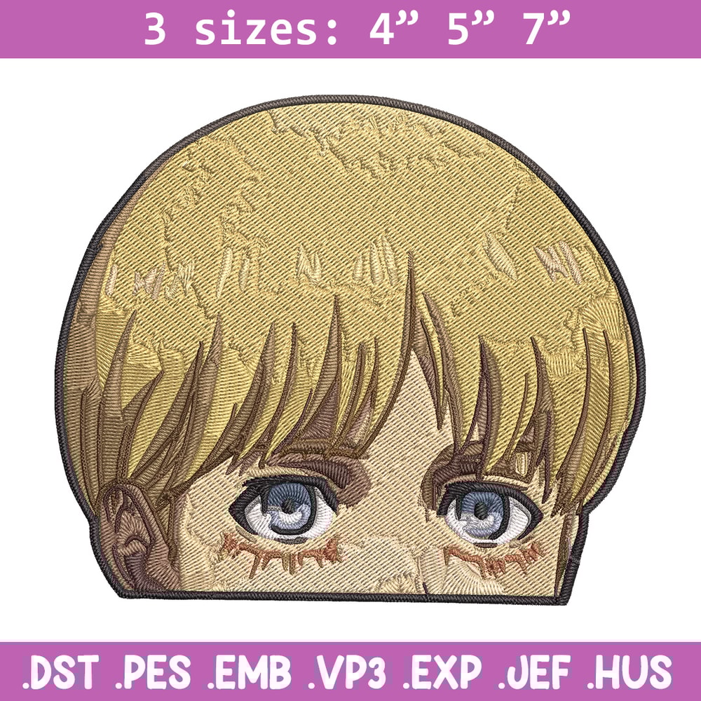 Armin Peeker Embroidery Design, Aot Embroidery, Embroidery File, Anime Embroidery, Anime shirt, Digital download..jpg