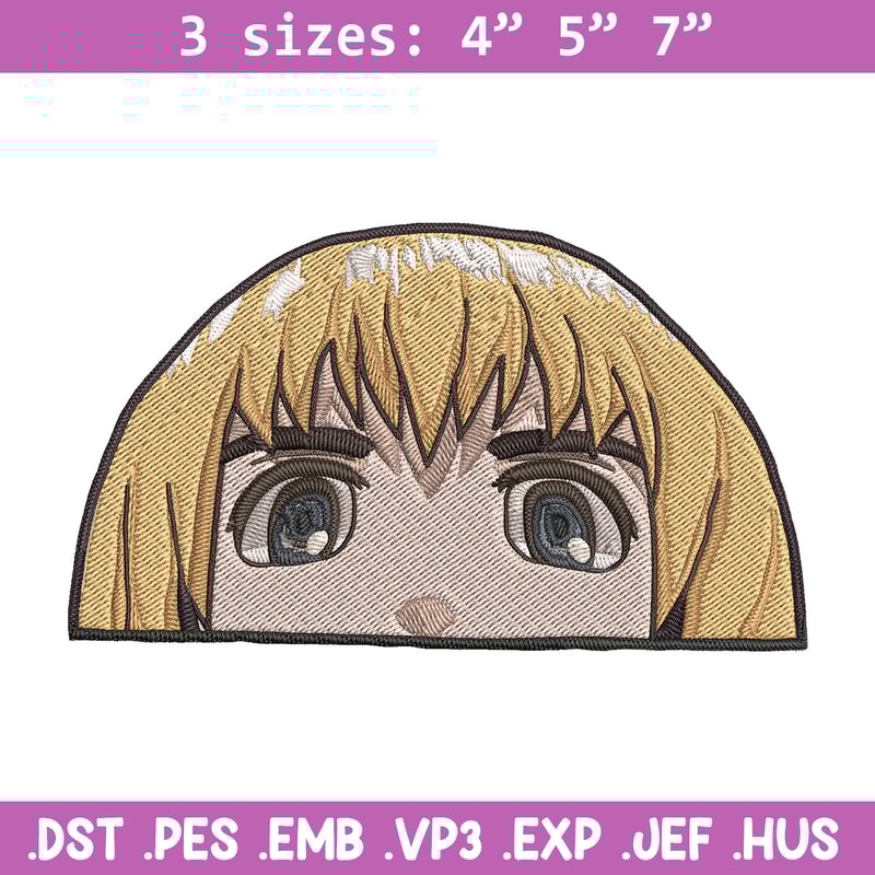 Armin Peeker Embroidery Design, Aot Embroidery, Embroidery File, Anime Embroidery, Anime shirt, Digital download.jpg