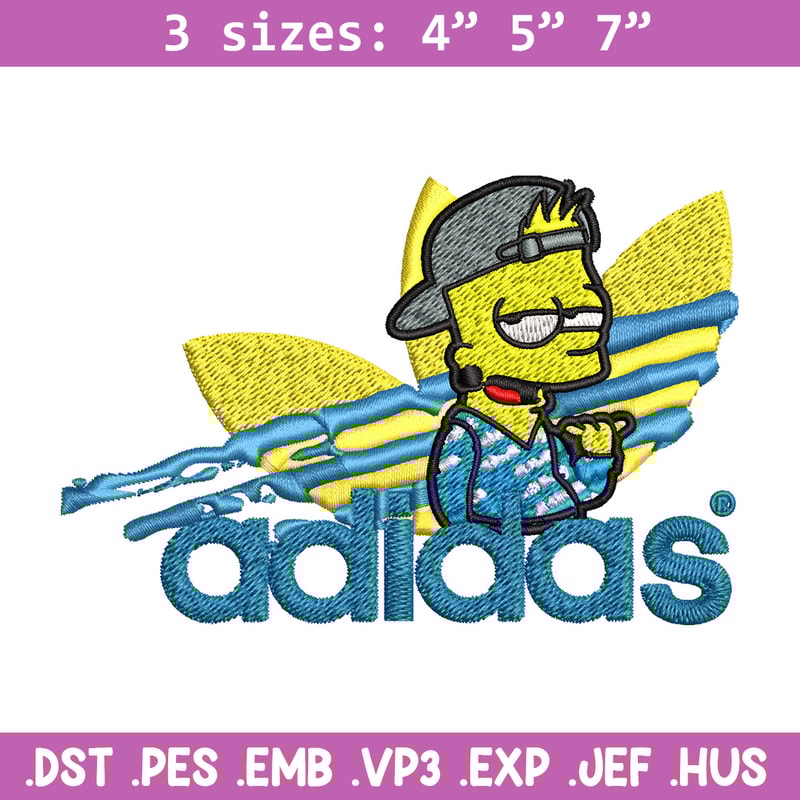 Bart bad boy adidas Embroidery Design,Adidas Embroidery, Brand Embroidery, Embroidery File, Logo shirt, Digital download.jpg