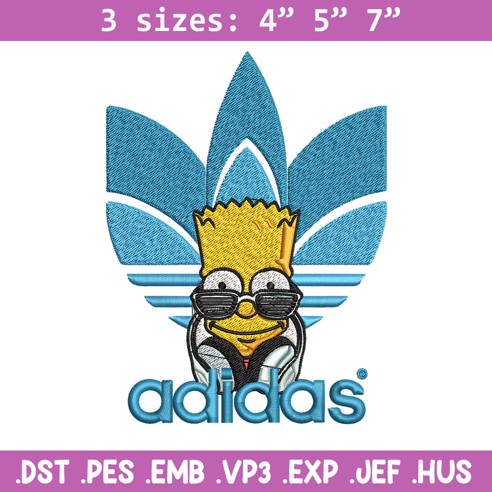 Bart simpson adidas Embroidery Design,Adidas Embroidery, Brand Embroidery, Embroidery File, Logo shirt, Digital download.jpg