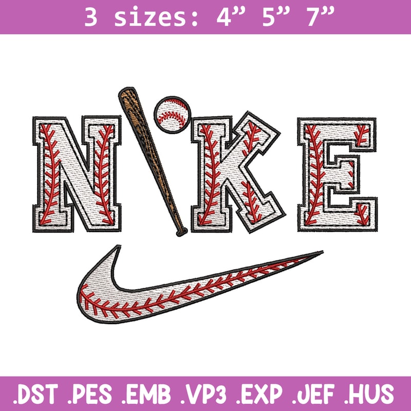 Baseball x nike embroidery design, Baseball embroidery, Nike design, Embroidery shirt, Embroidery file, Digital download.jpg