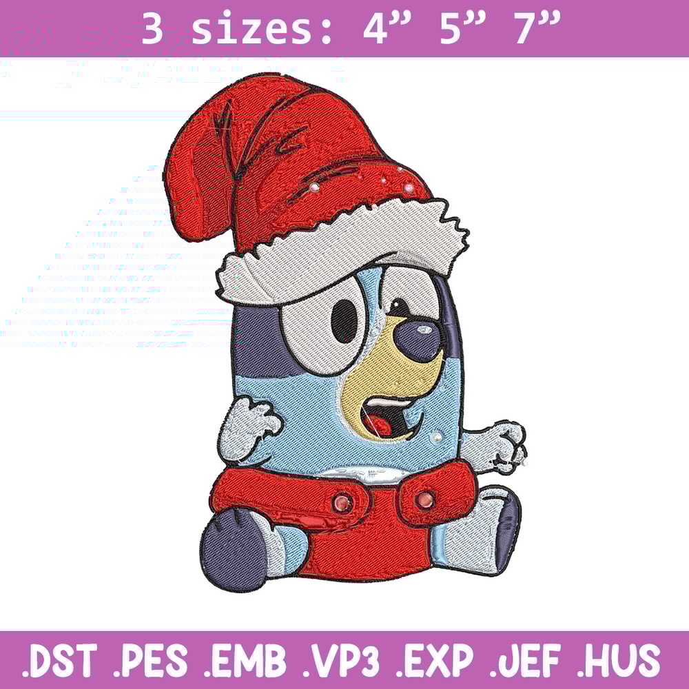 Bluey baby Embroidery Design, Bluey Embroidery, Embroidery File, Chrismas Embroidery,Anime shirt, Digital download..jpg
